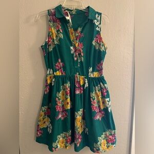 Green floral dress